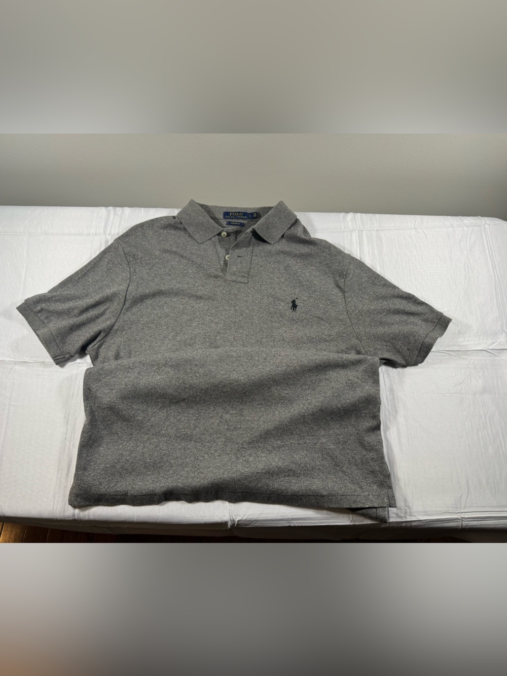Polo by Ralph Lauren Heather Gray Mesh Polo Shirt